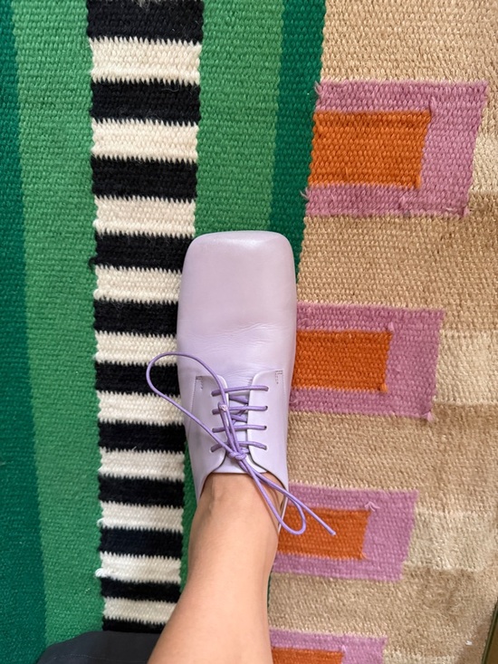 Marsell Shoes - Authentic Marsell Lilac Leather Lace-Up Flat, Size 39 (excellent condition)